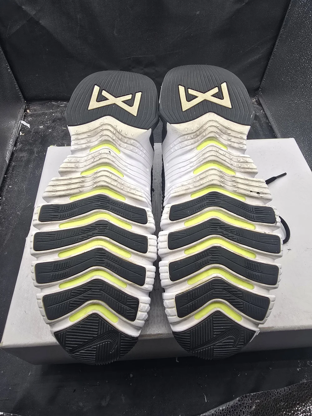 Nike Black and White Knit Athletic Sneakers with Swoosh‎